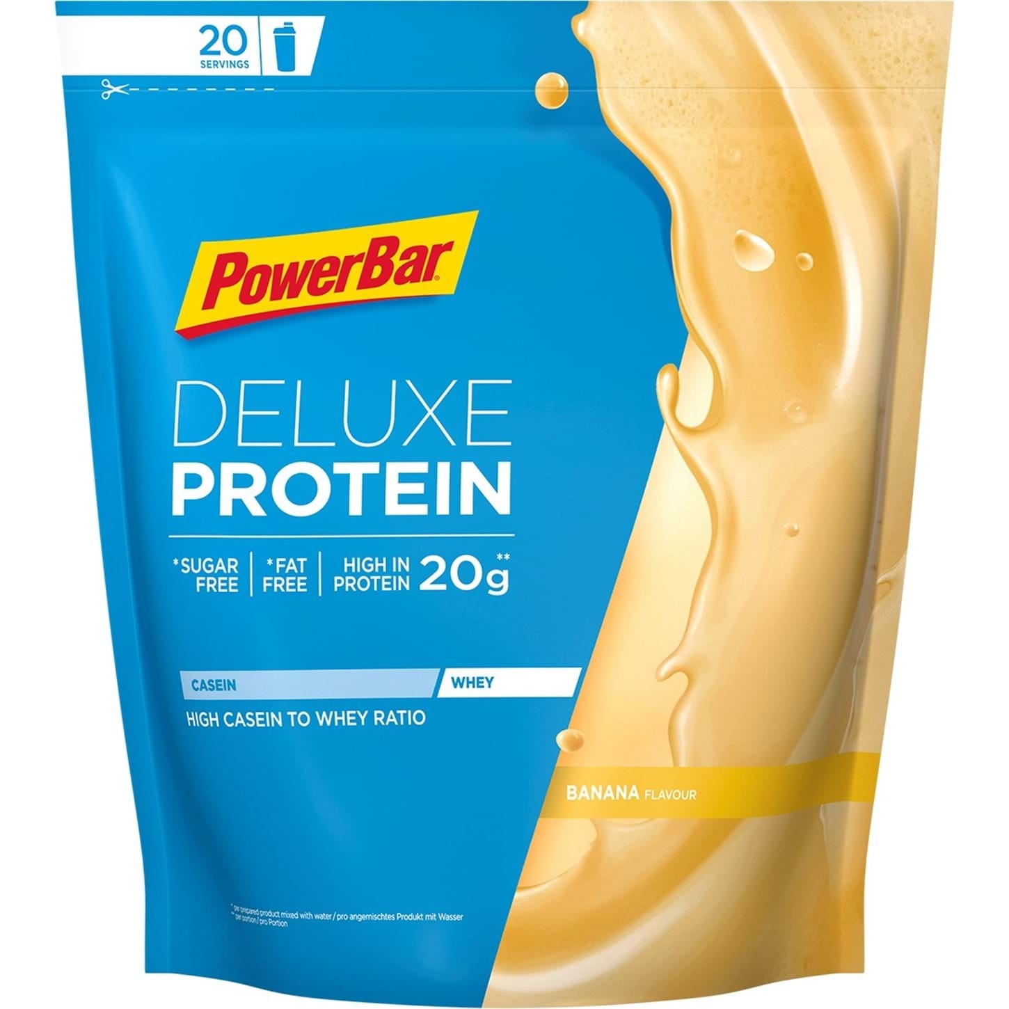 Tilbehør - Energiprodukter - Powerbar Protein Deluxe 80% - Protein pulver - Banana 500g