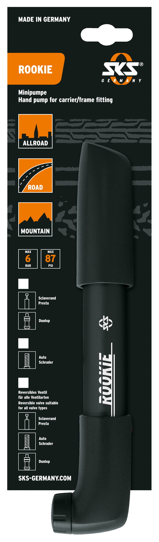 SKS Rookie No. 5 pumpe 305-320mm Multi Ventil 6bar 87psi