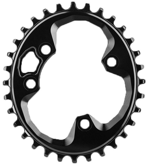 AbsoluteBlack Chainring Singlespeed 34T Ø76 mm - (1x10/11/12) Oval - Sort