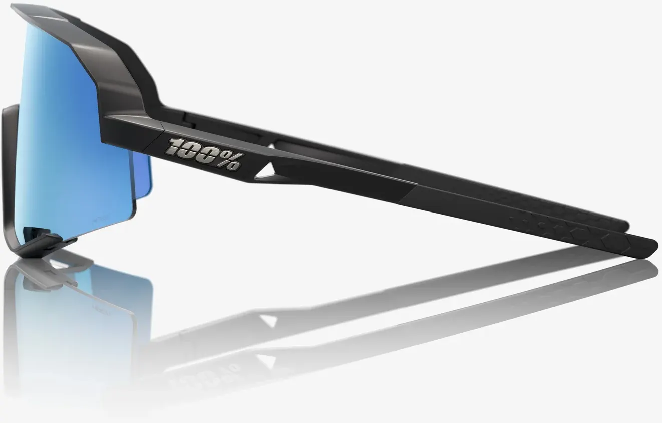 Beklædning - Cykelbriller - 100% SLENDALE - Matte Black - HiPER Blue Multilayer Mirror