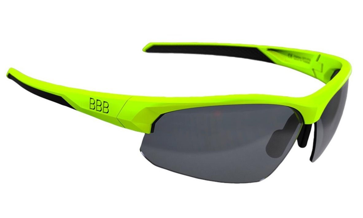 Se BBB Impress Cykelbriller med 3 sæt linser - Neon hos Cykelexperten.dk