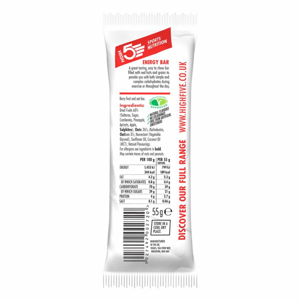Tilbehør - Energiprodukter - Energibar - High5 Energy Bar 55g - Berry