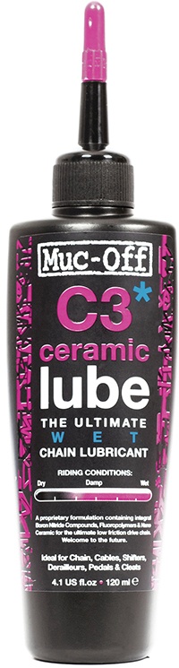 Tilbehør - Olie / Fedt - Muc-Off Wet Lube Olie - C3 Ceramic - 120 ml