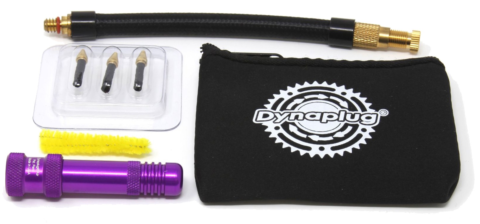 Reservedele - Tubeless - Dynaplug Air Tubeless MTB Tyre Repair and Inflation Kit - Lilla