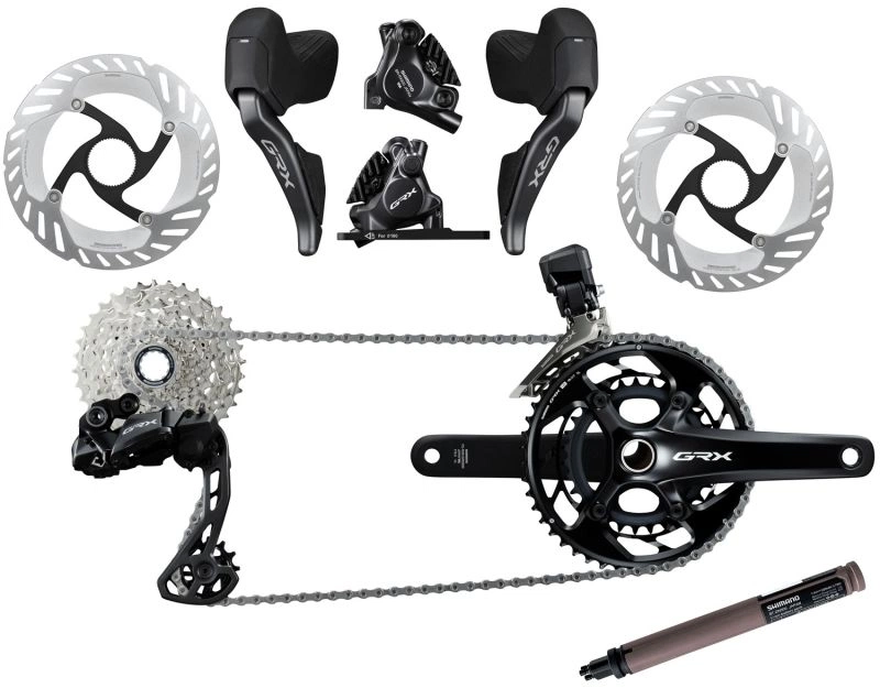 Shimano GRX 825 Di2 Geargruppe 12 speed - Geargruppe 48/31T 172.5mm