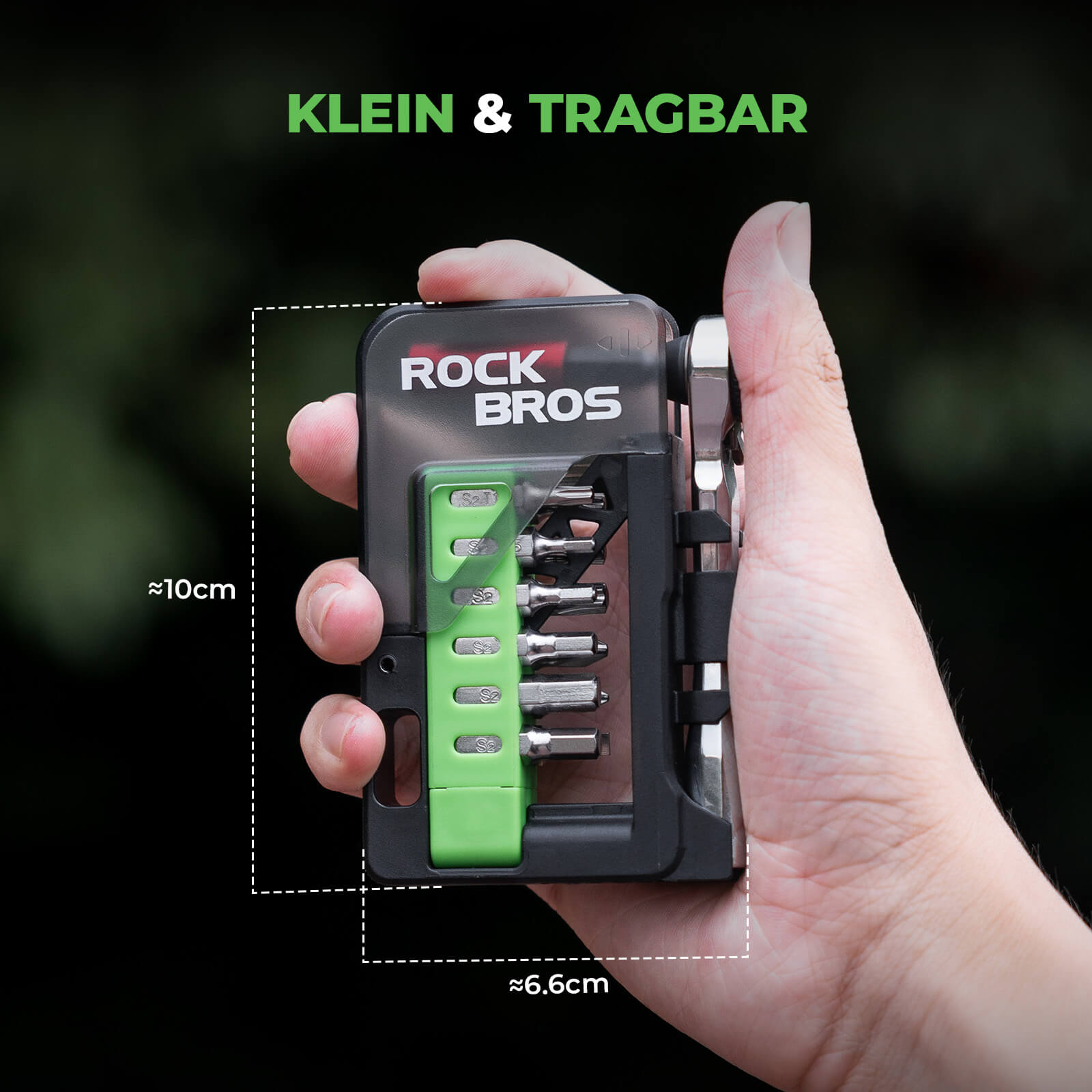 Tilbehør - Værktøj - RockBros Magnetisk Værktøjssæt m. Skraldenøgle
