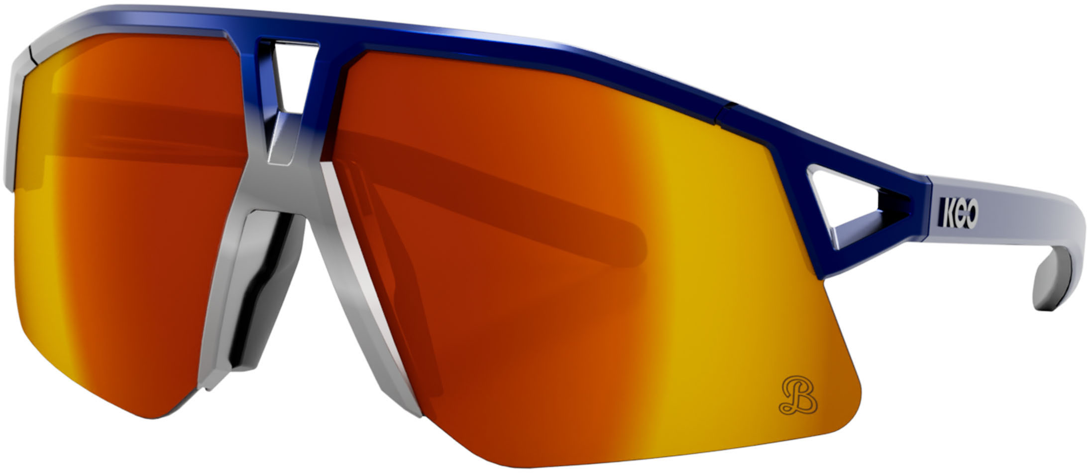 KOO Hype Red Bull - BORA Cykelbriller - Blue Silver - Light Red Mirror Lens
