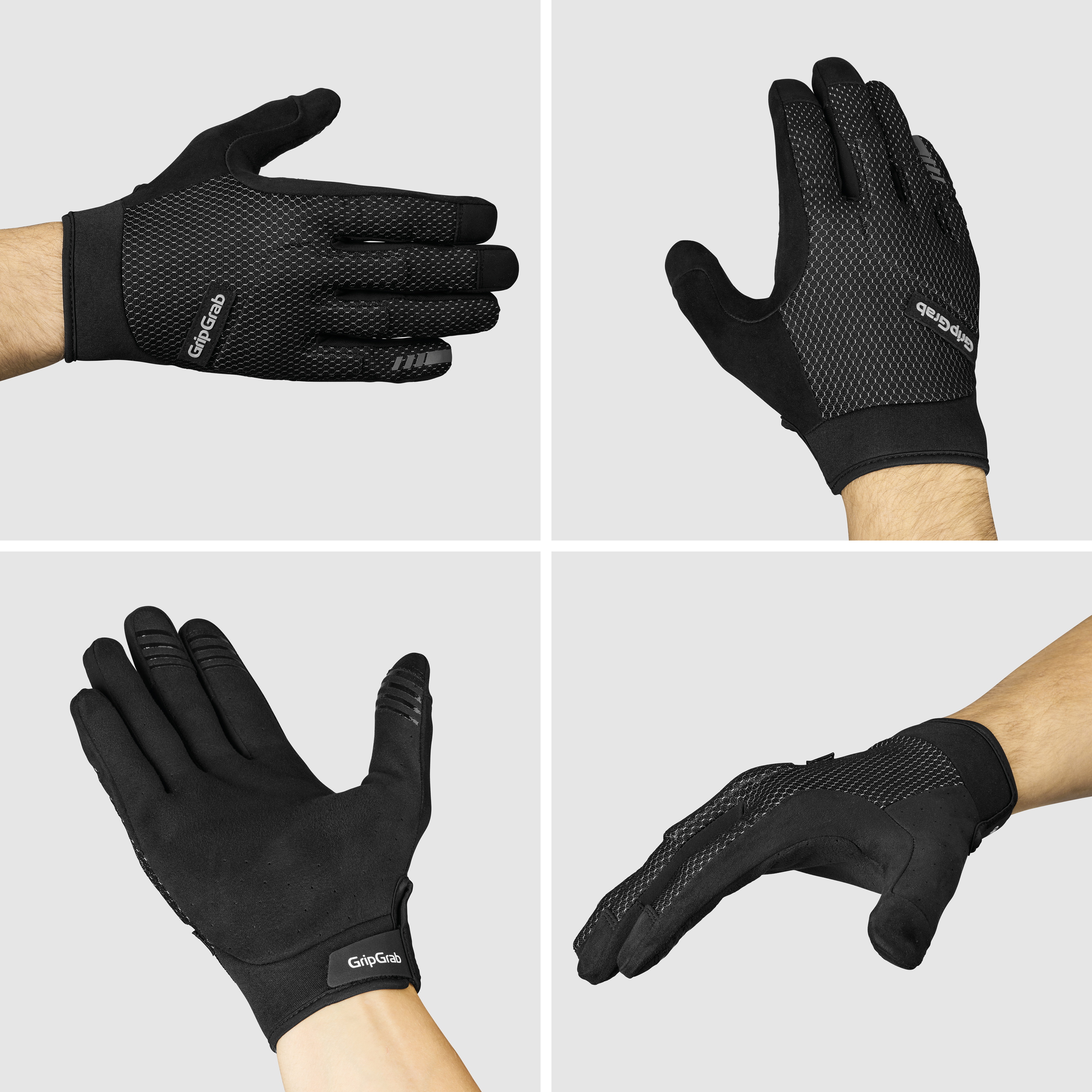 Beklædning - Cykelhandsker - GripGrab Descent Guarded Langfingret Sommerhandsker - Black