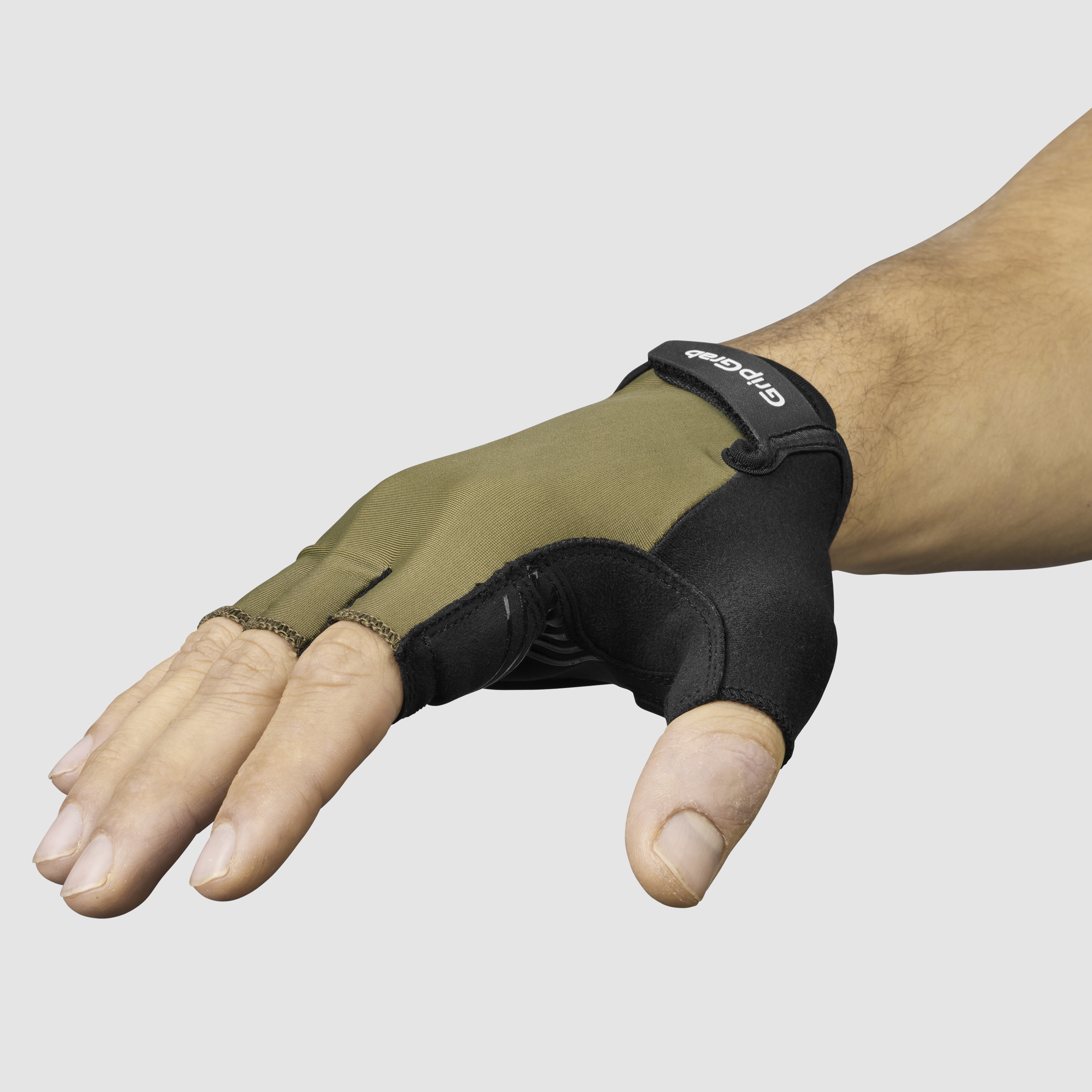 Beklædning - Cykelhandsker - GripGrab RIDE Polstret Kortfingret Sommerhandsker - Olive Green