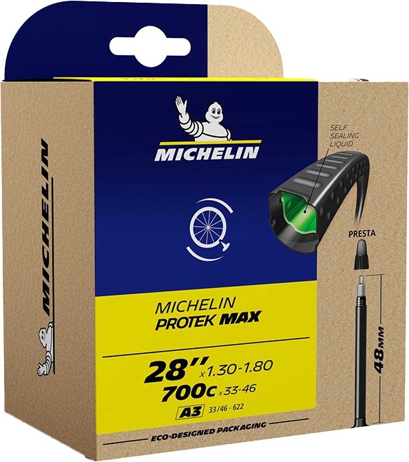 Reservedele - Cykelslanger - Michelin Protek Max Tube 700x33-46c - Presta 48mm