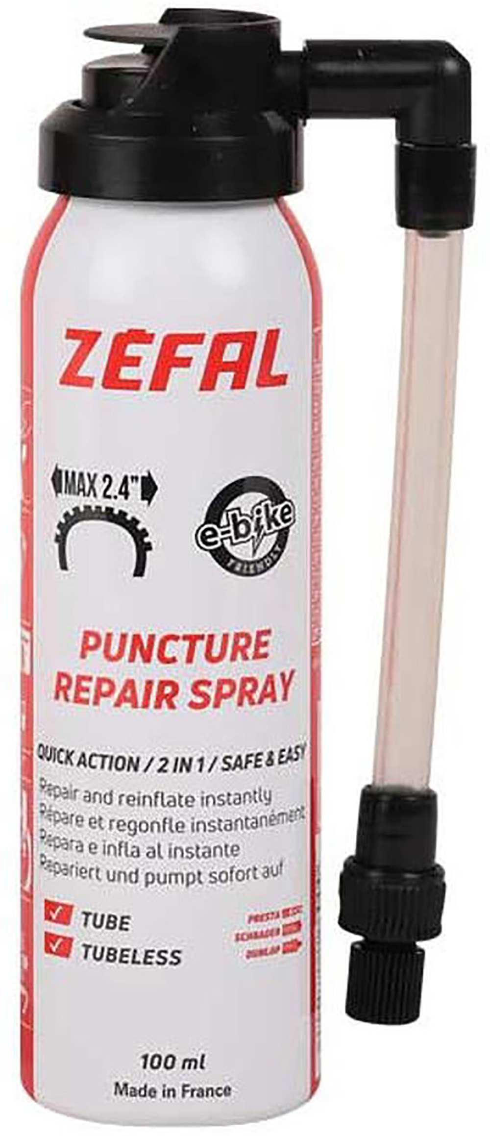 Tilbehør - Lappegrej - ZÉFAL Repair kit Repair spray 100 ml (Ebike)
