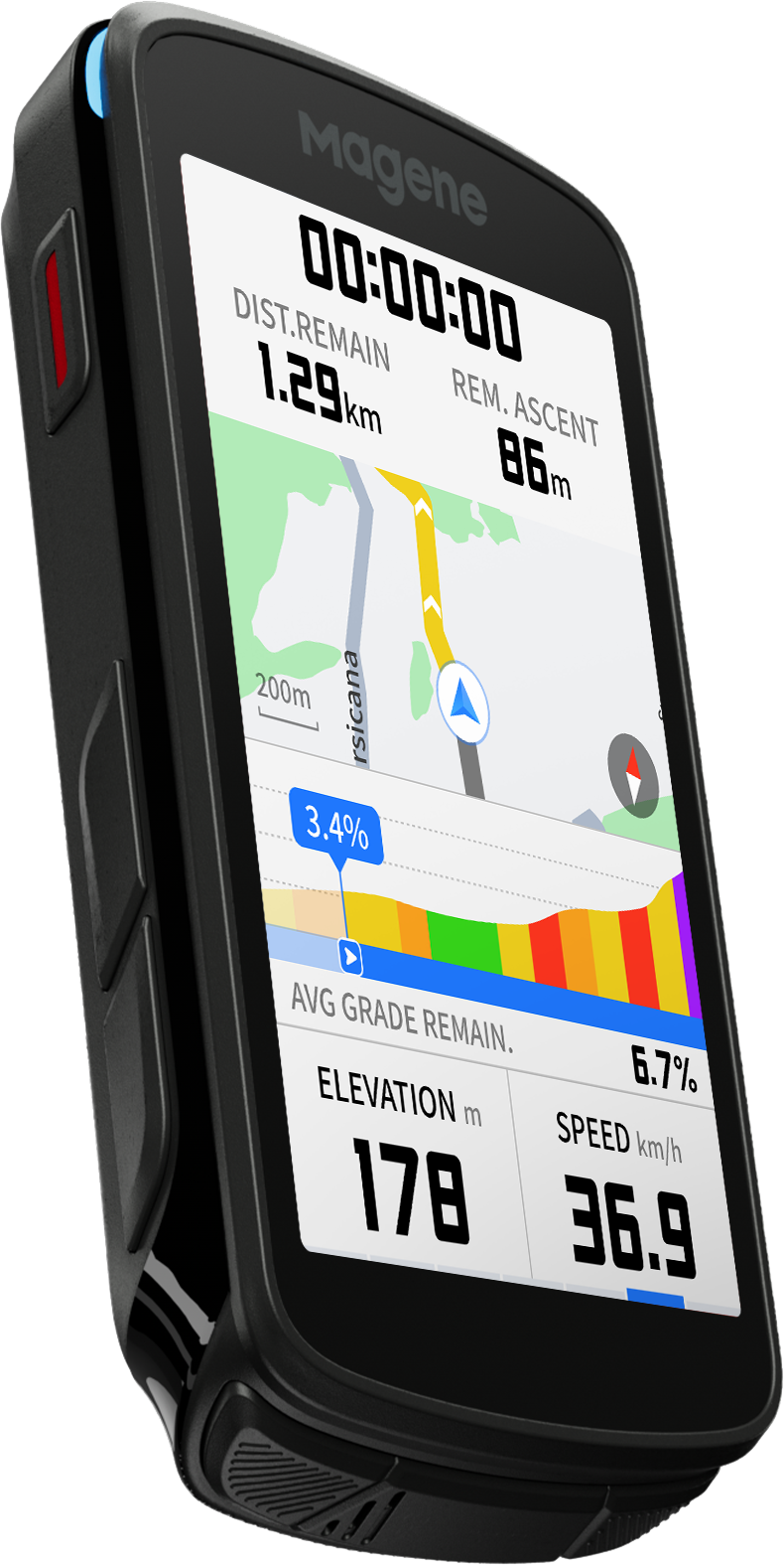 Tilbehør - Cykelcomputer & GPS - Magene C706 GPS Cykelcomputer