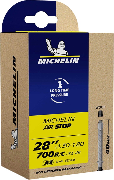 Reservedele - Cykelslanger - Michelin Airstop Tube 700x33-46c - Dunlop 40mm