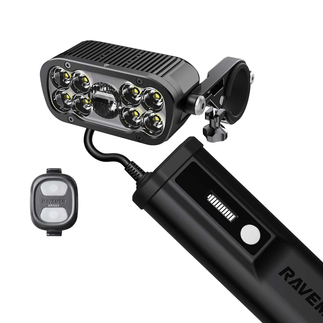 Tilbehør - Cykellygter - Ravmen XR6000 Forlygte - 6000 Lumen