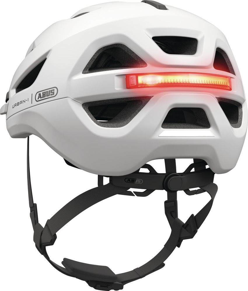 Beklædning - Cykelhjelme - Abus Hjelm Urban-I 4.0 ACE m. LED - Polar White