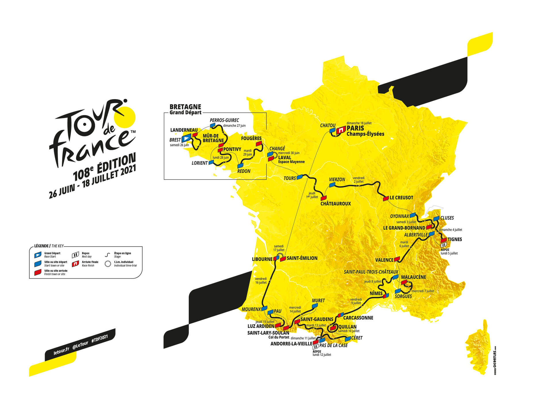 tour de france rute 2021