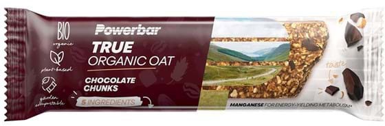 Se PowerBar True Organic Oat Bar - Chocolate Chunks - 40g hos Cykelexperten.dk