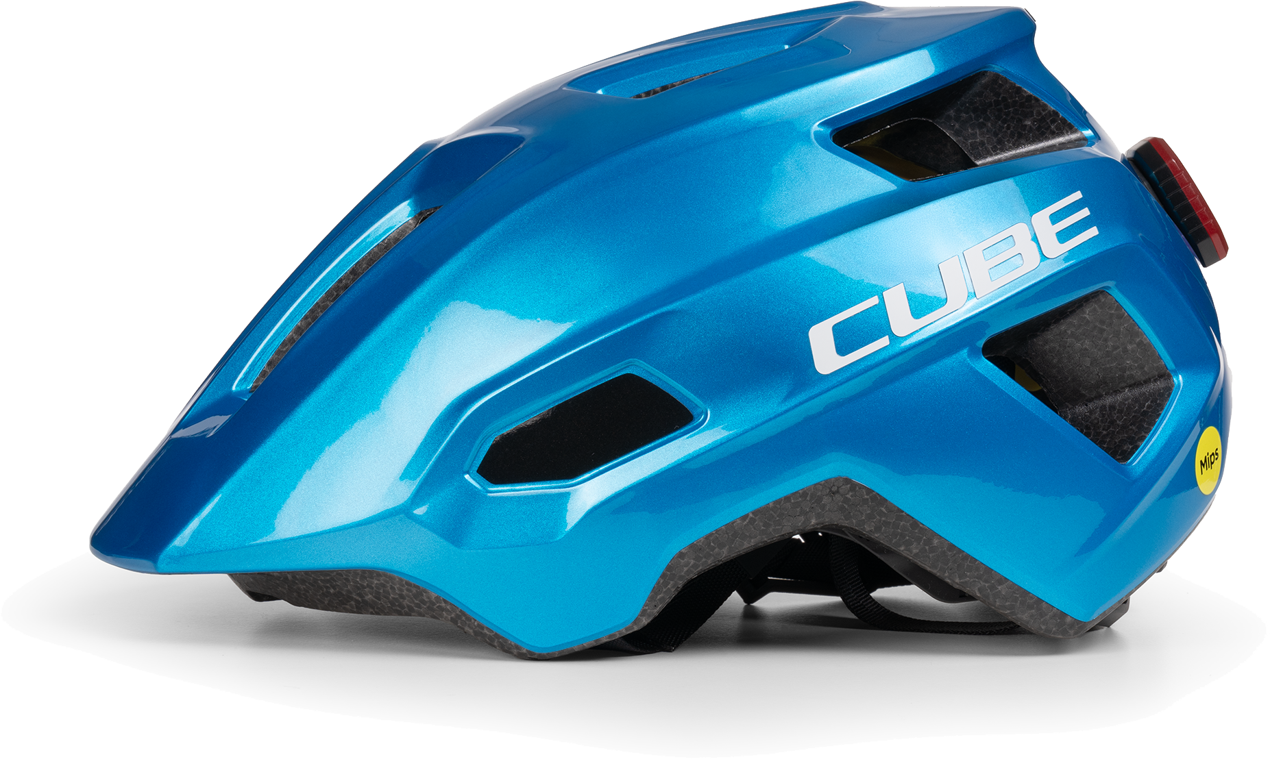Beklædning - Cykelhjelme - Cube Linok X Actionteam MIPS cykelhjelm m. LED lys - Blue