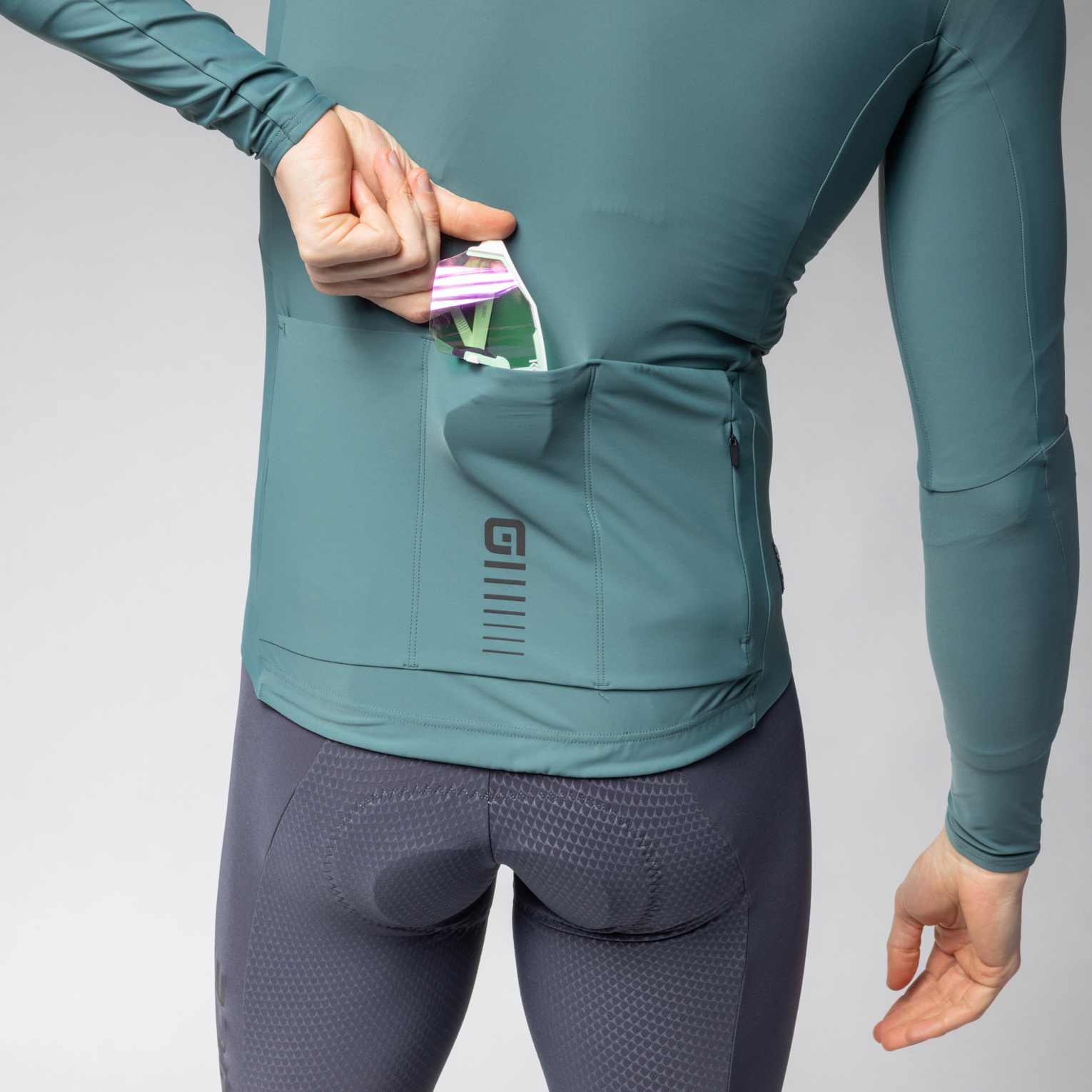 Beklædning - Cykeltrøjer - Alé WARM RACE MAGLIA ML LS Jersey - Verde Molo/Pier Green
