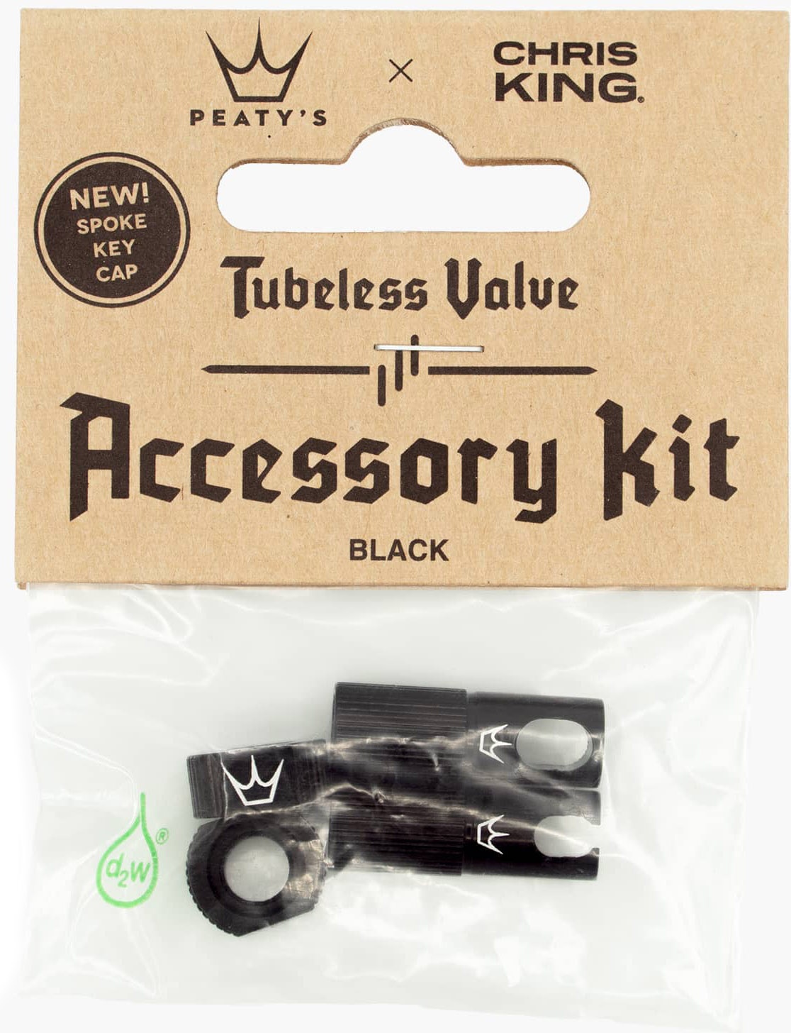 Reservedele - Tubeless - Peaty's x ChrisKing Tubeless Valves Kit - Black