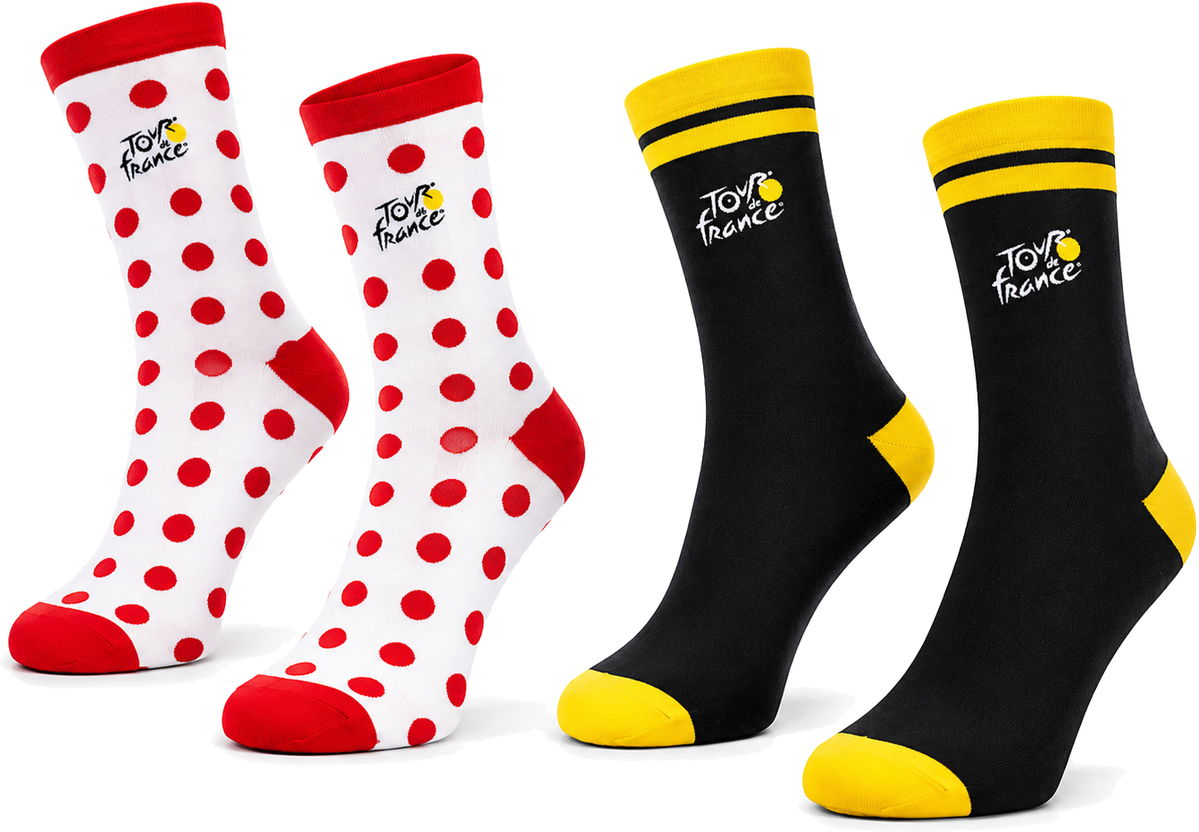 Tour de France Strømper Duo Jaune og Pois