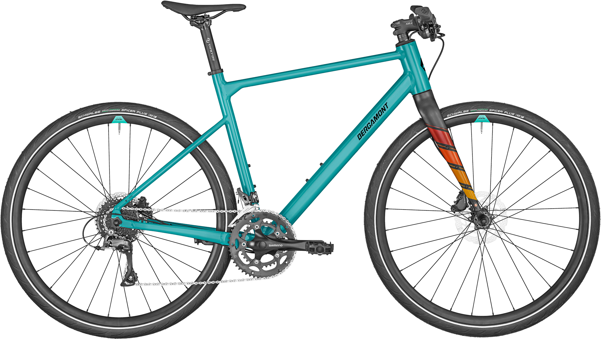 Bergamont Sweep 2024 - Sporty cykel til byen i turkis