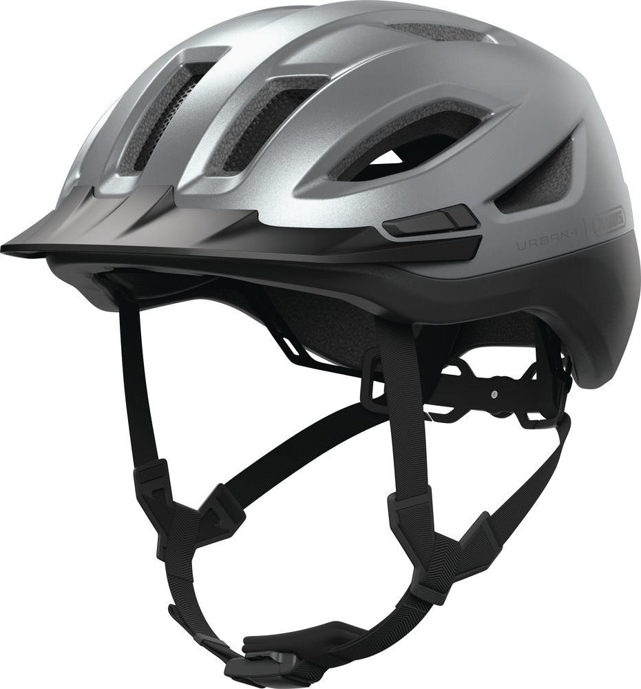 Beklædning - Cykelhjelme - Abus Hjelm Urban-I 4.0 ACE m. LED - Graphite Silver