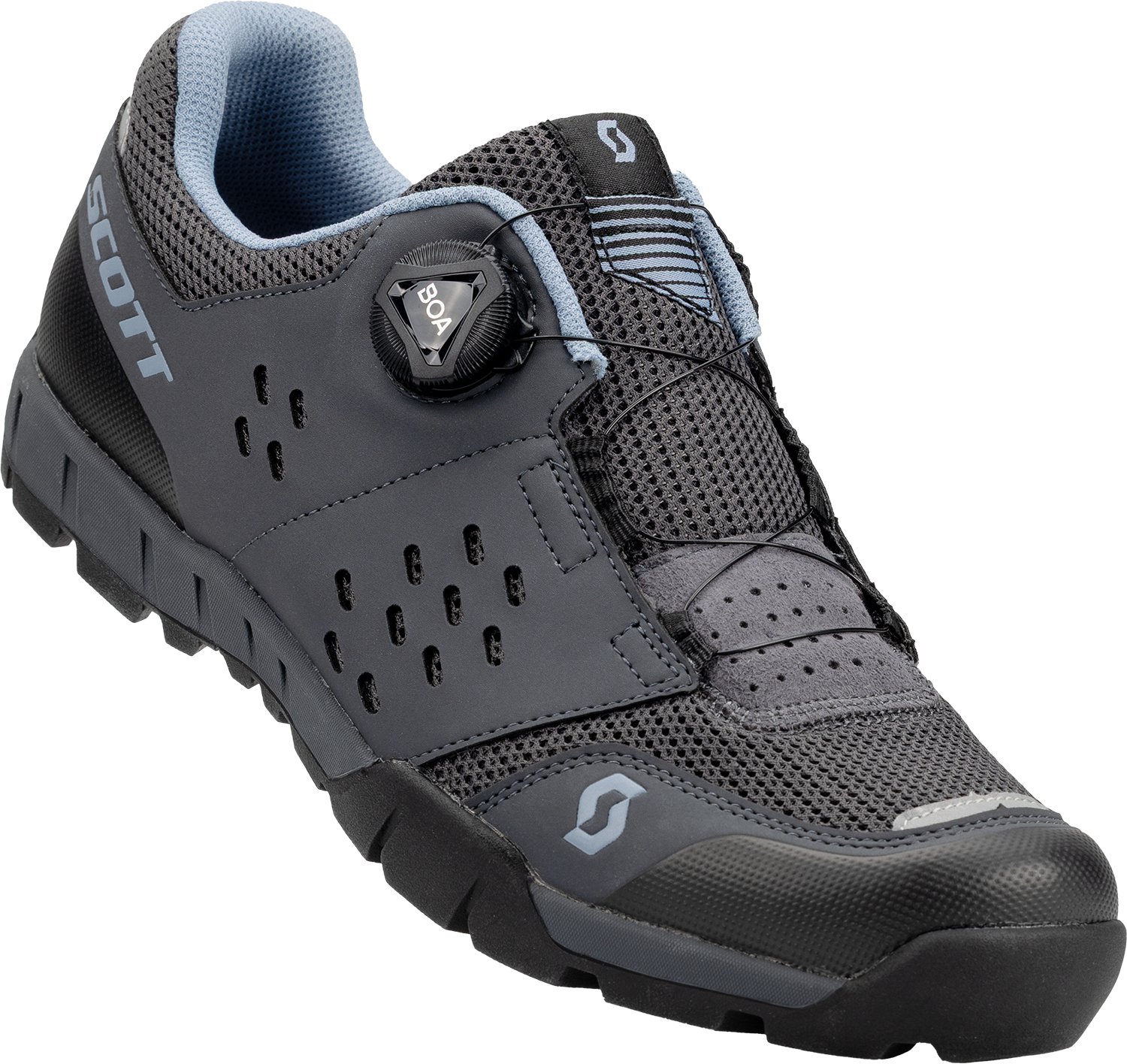 Beklædning - Cykelsko - Scott All Mountain Crus-r SPD Dame Sko - Grey/Light Blue