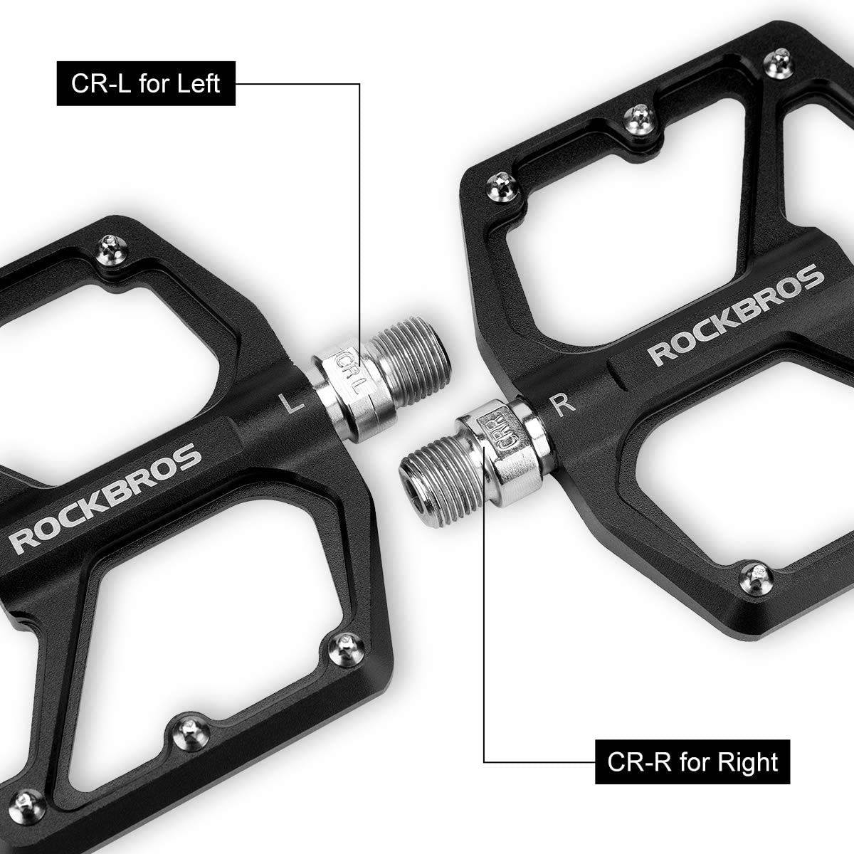 Tilbehør - Pedaler & Klamper - RockBros Platformpedaler Alu 9/16" - Black