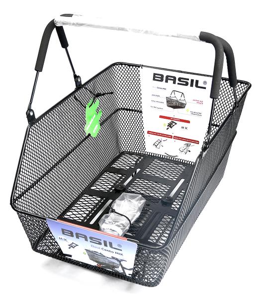 Basil Cento MIK - Cykelkurv til bag med MIK beslag - Sort