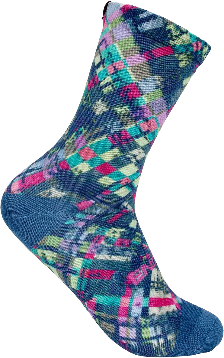Beklædning - Sokker - Endura PATCHWORK LTD Print Sock - Barra Blue