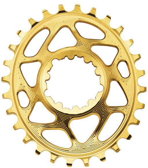 AbsoluteBlack AbsoluteBlack Chainring Direct Mount Singlespeed 32T - Oval - Shimano - Guld Reservedele > Klinger