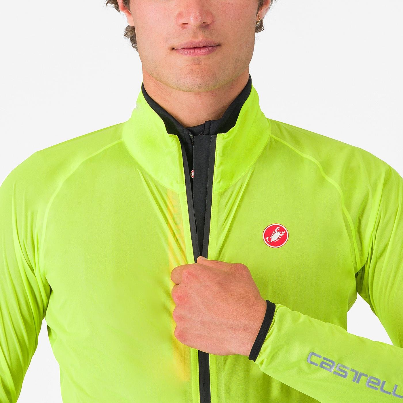 Beklædning - Regntøj & Vindtøj - Castelli SQUALL SHELL JACKET - Lime/Sort