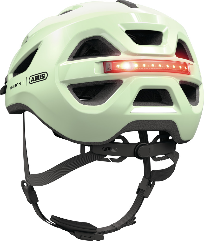 Beklædning - Cykelhjelme - Abus Hjelm Urban-I 4.0 m. LED - Pistacchio Green
