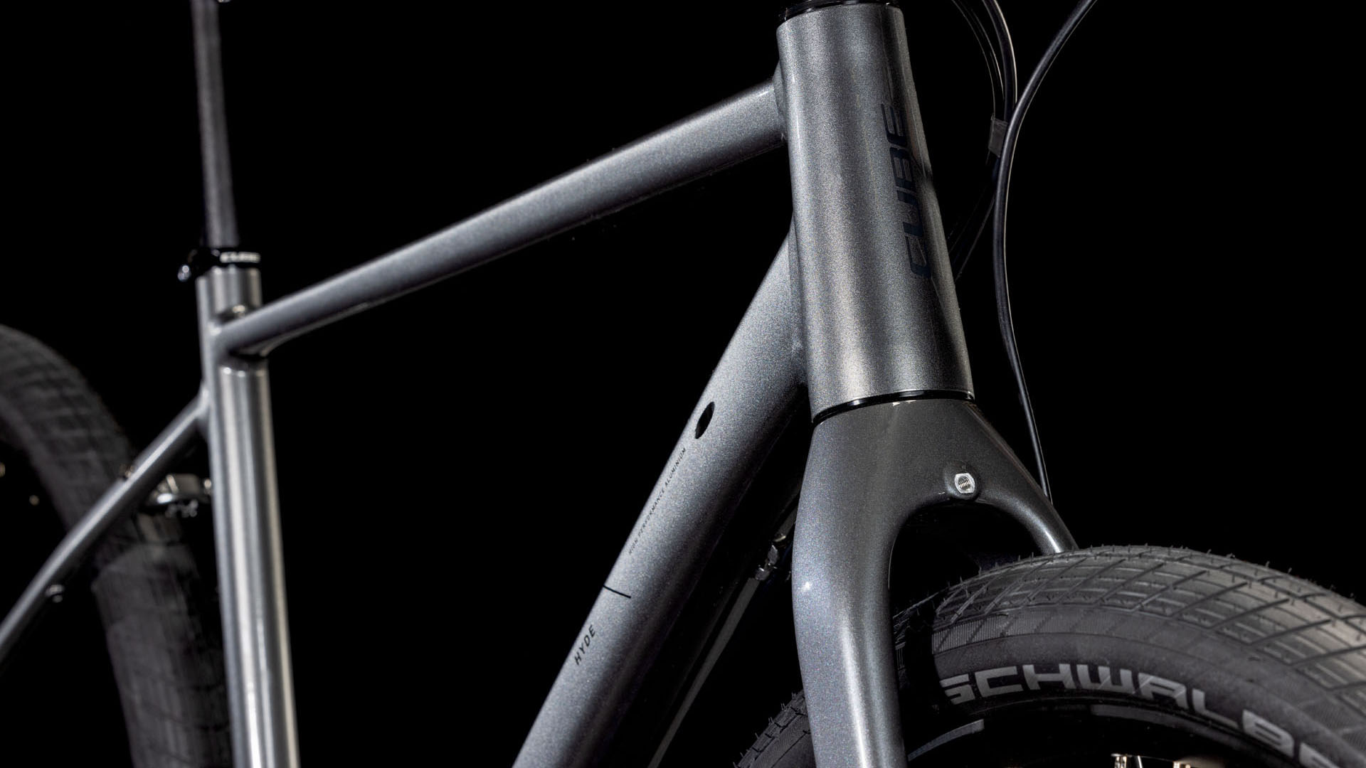 Cykler - Herrecykler - Cube Hyde ONE 2025 - Graphite 'n Black