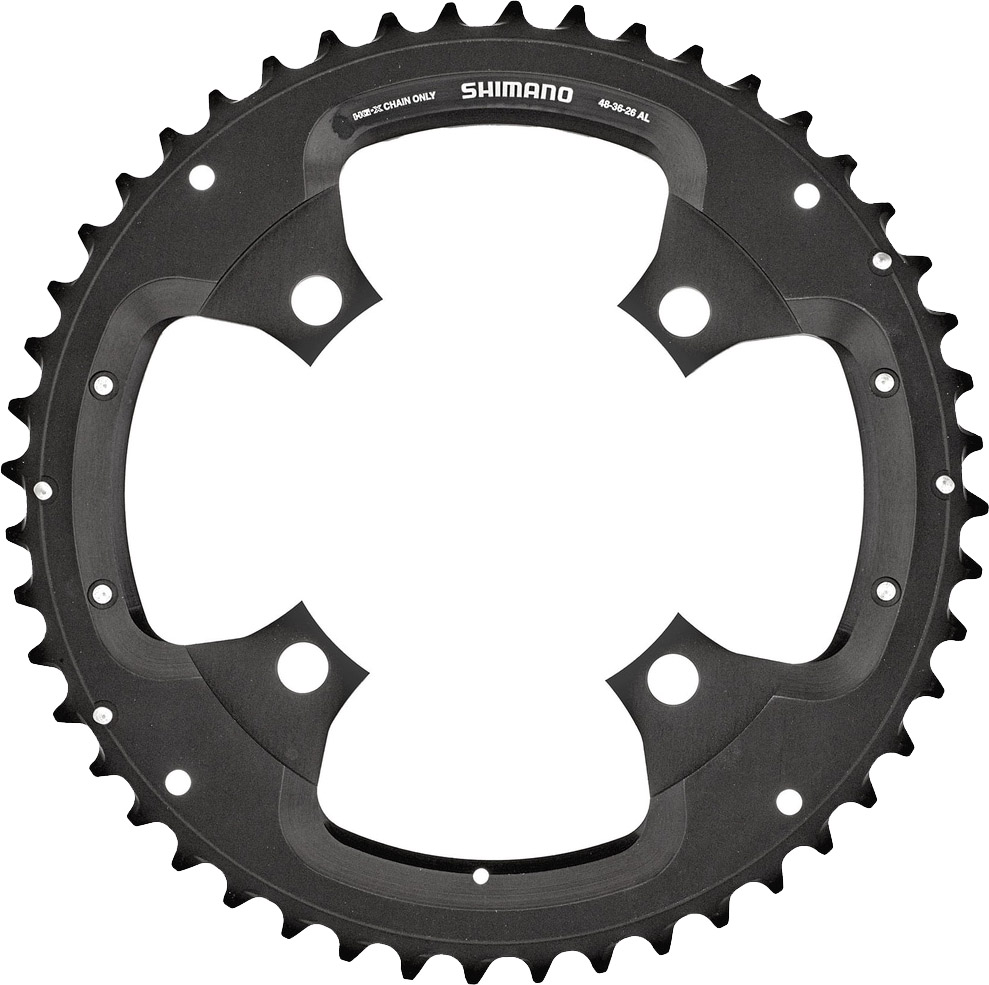 Shimano Deore XT FC-T8000 Klinge 48T-AL 104mm BCD Ydre til Kædeskærm 3x10 speed Sort