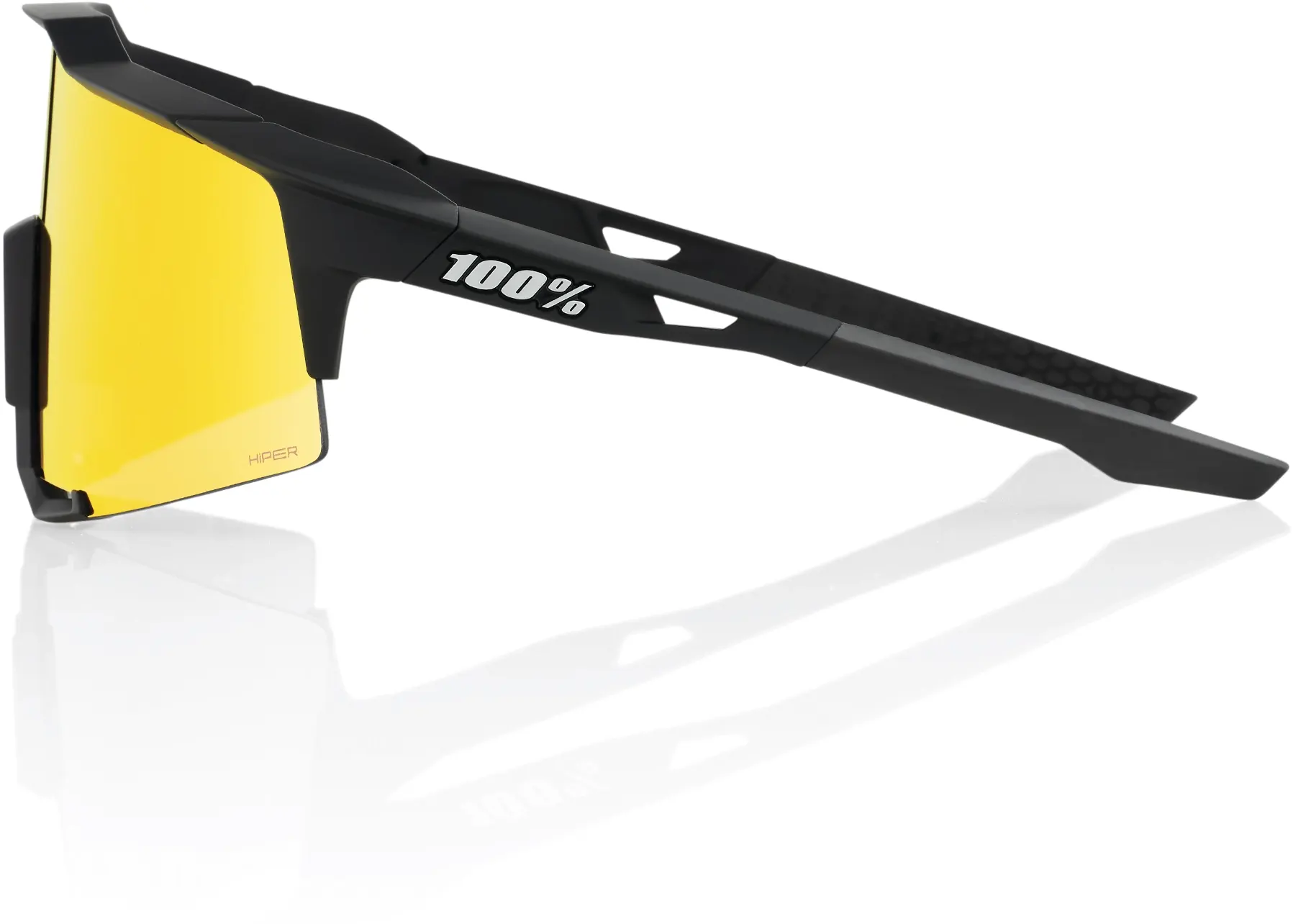 Beklædning - Cykelbriller - 100% SPEEDCRAFT - Soft Tact Black - HiPER Red Multilayer Mirror Lens