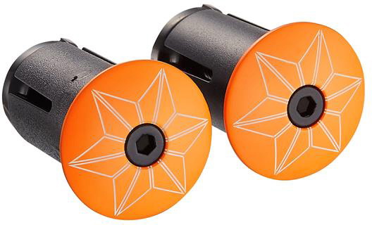 Supacaz Styrpropper Star Plugz Powder Coated - Orange