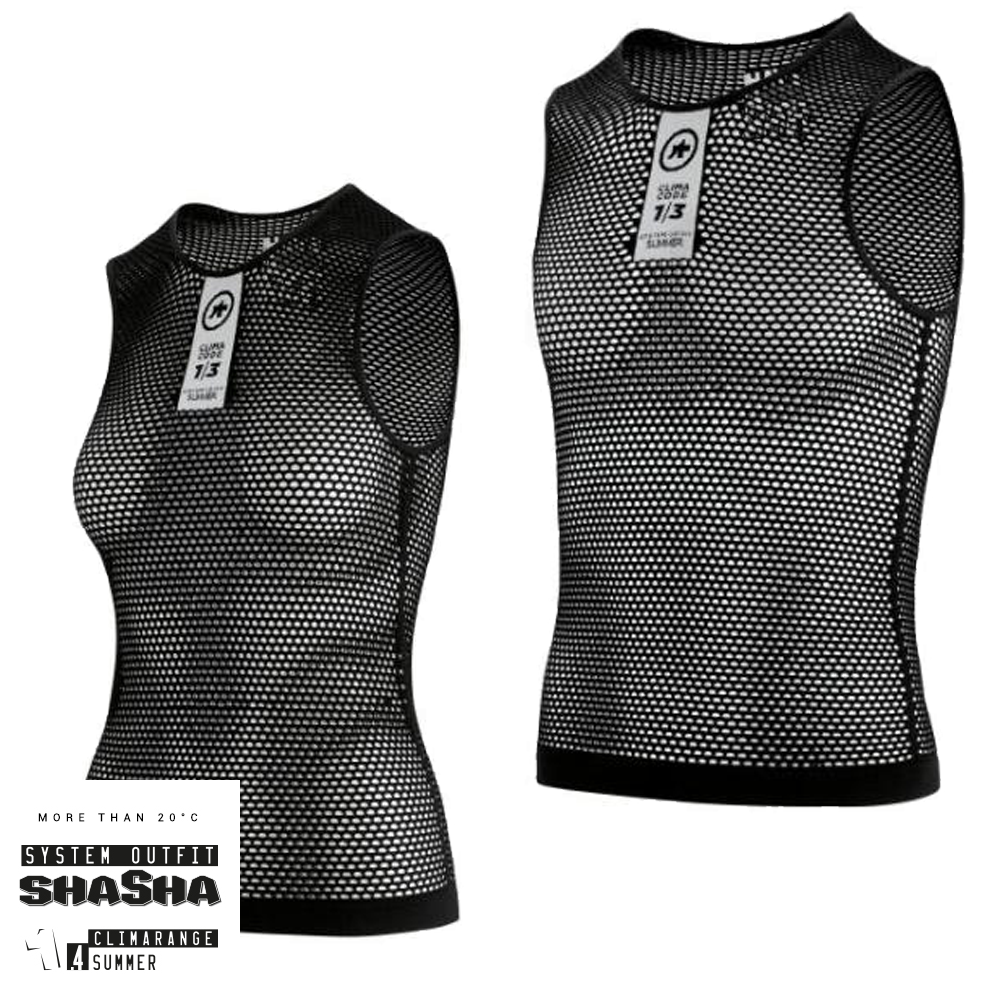 Assos Assos Skinfoil NoSleeve Summer Base Layer - Sort Beklædning > Baselayer / Undertøj