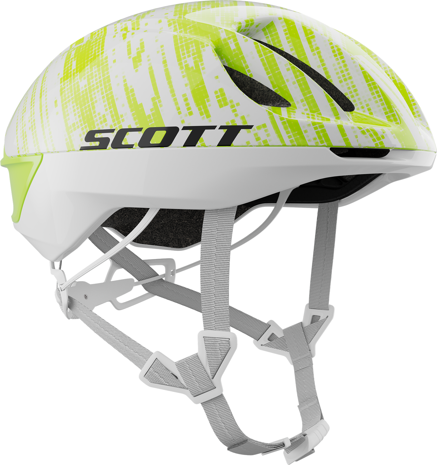 Scott Cadence RC MIPS cykelhjelm - White/Sulphur Yellow