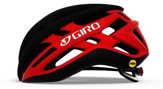 Se Giro Agilis Mips - Cykelhjelm - Str. 59-63 cm - Mat sort lys rød hos Cykelexperten.dk