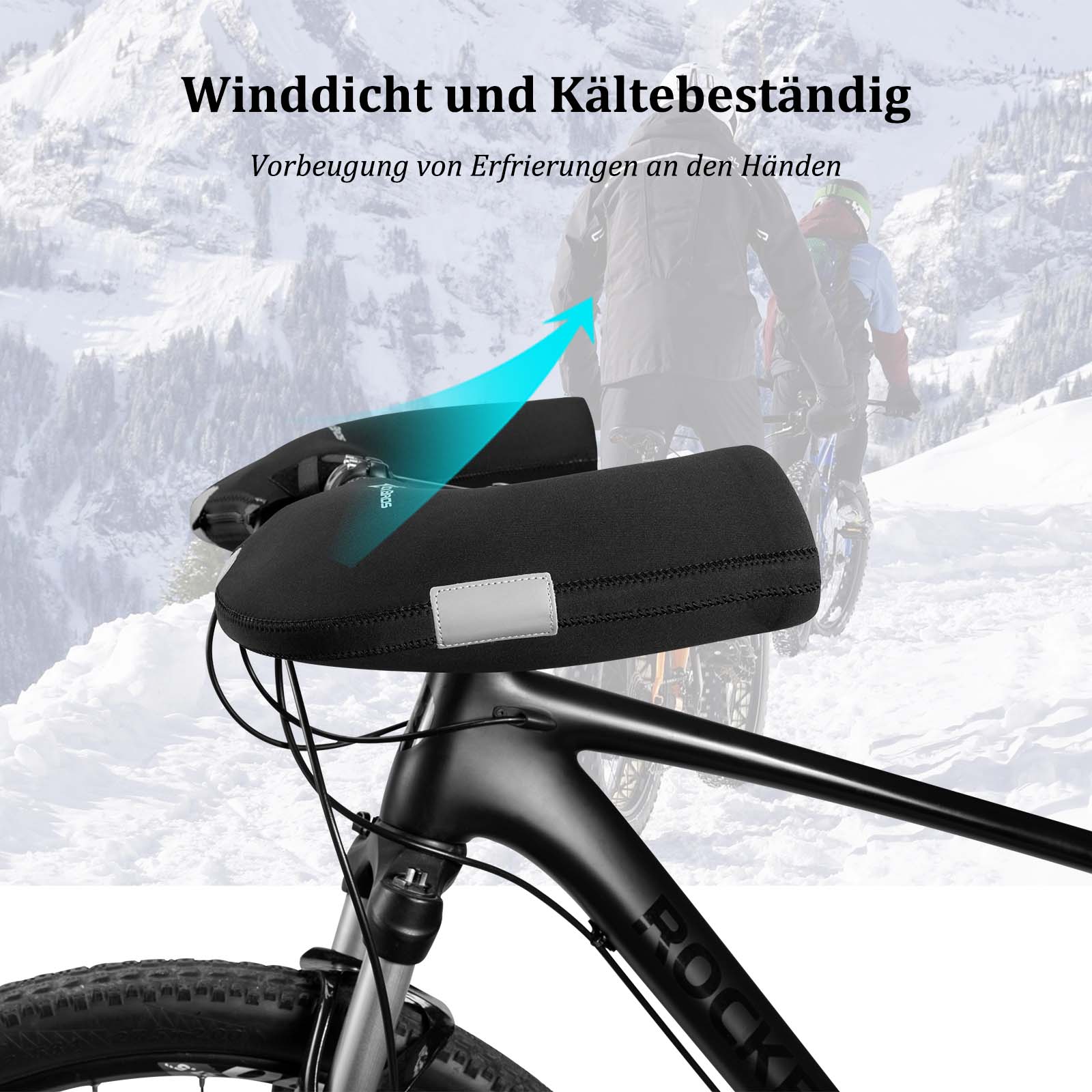 Beklædning - Cykelhandsker - RockBros Styrhandsker Neopren 6mm - Black