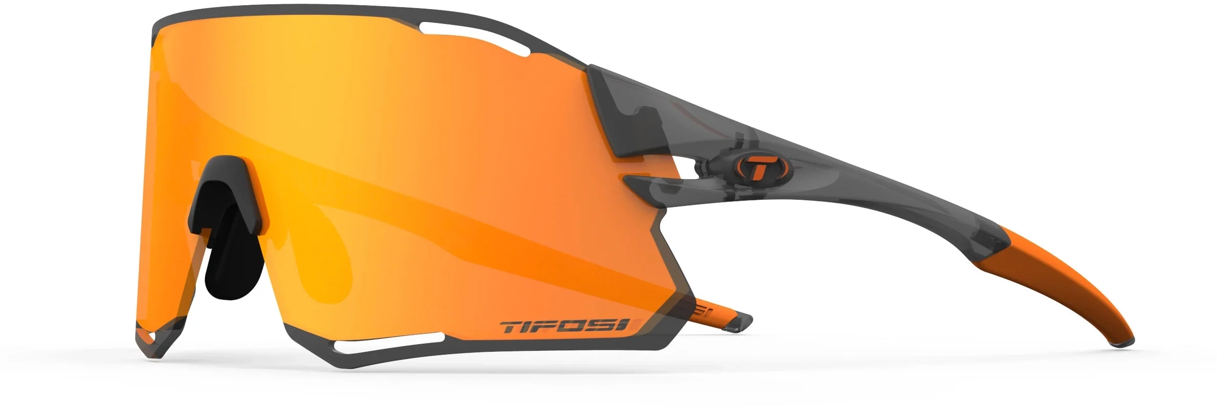 Beklædning - Cykelbriller - Tifosi Rail Race Cykelbriller – Satin Vapor Clarion Orange/Clear