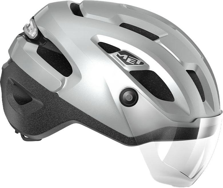Beklædning - Cykelhjelme - MET Helmet Intercity m. LED lys MIPS - Refleks/Grå