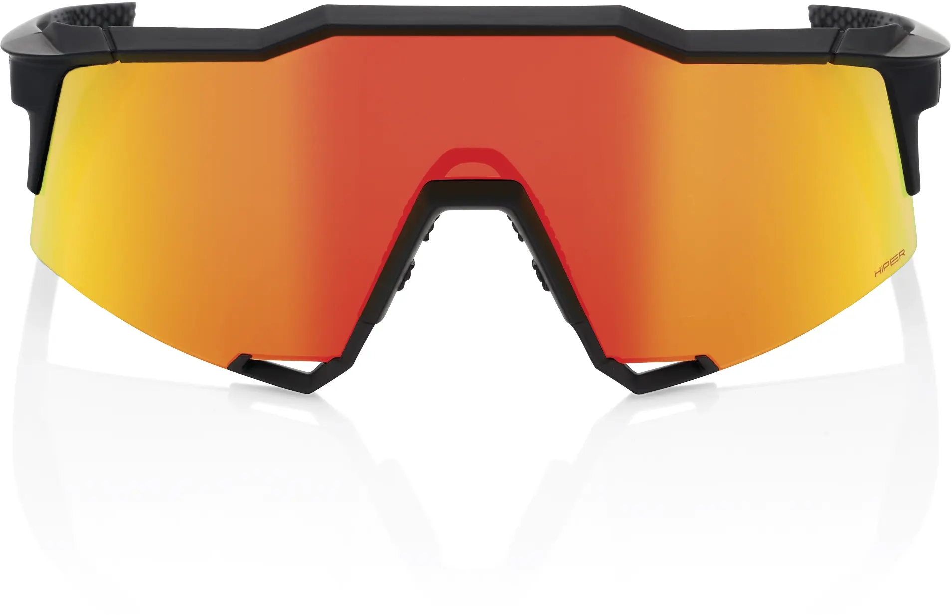 Beklædning - Cykelbriller - 100% SPEEDCRAFT - Soft Tact Black - HiPER Red Multilayer Mirror Lens