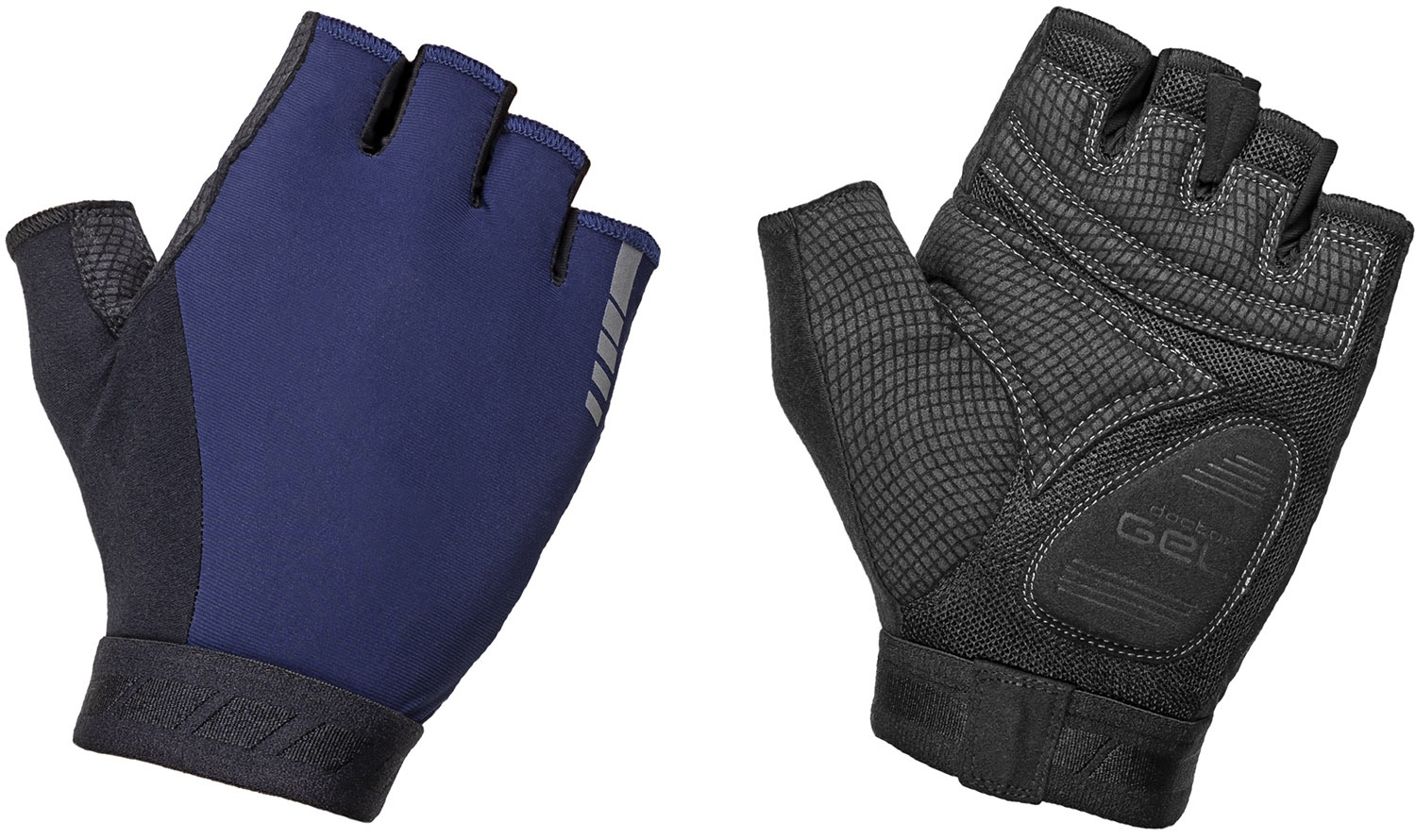 Se Gripgrab World Cup Padded Short Finger Gloves 2 - Cykelhandsker - Navy - Str. XXL hos Cykelexperten.dk
