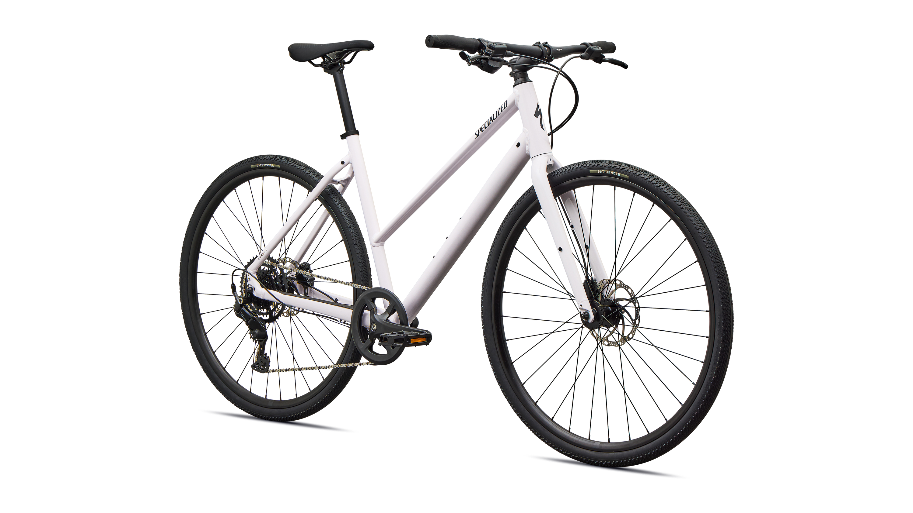 Cykler - Damecykler - Specialized Sirrus X 2.0 Step-Through 2027 - Gloss Tangerine / Shadow Silver