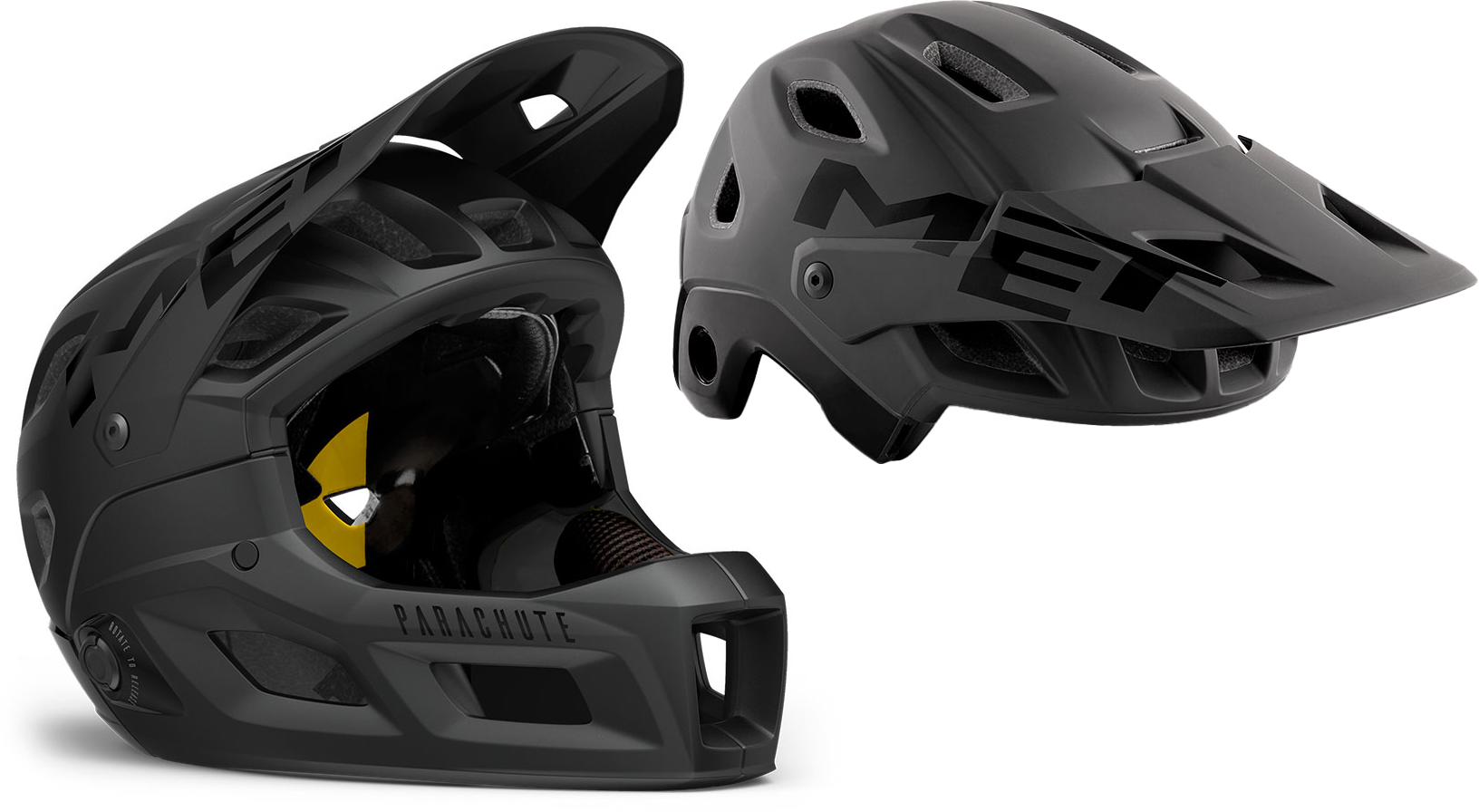 Beklædning - Cykelhjelme - MET Helmet Parachute MCR MIPS - Sort