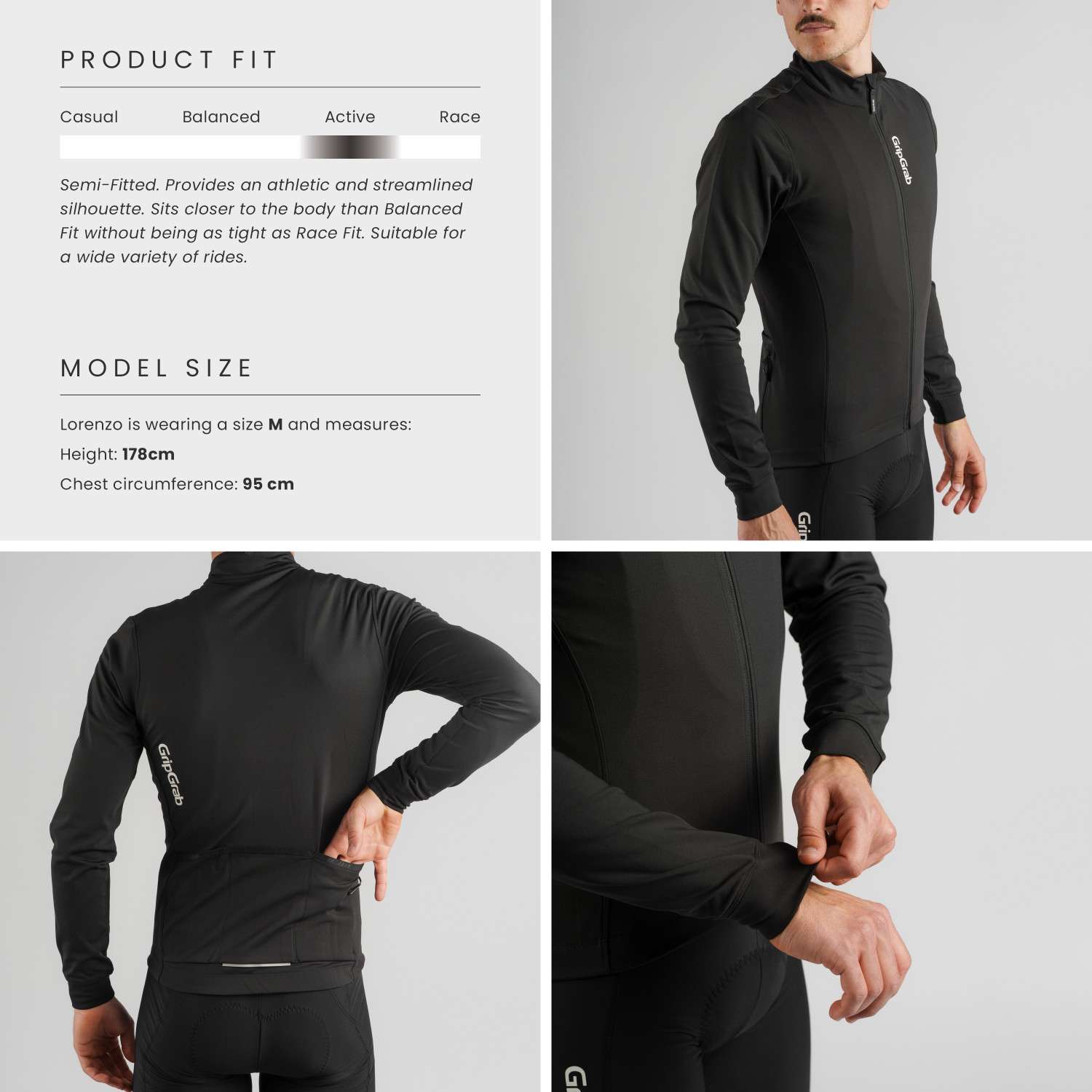 Beklædning - Cykeltrøjer - GripGrab RIDE Langærmet termocykeltrøje - Black