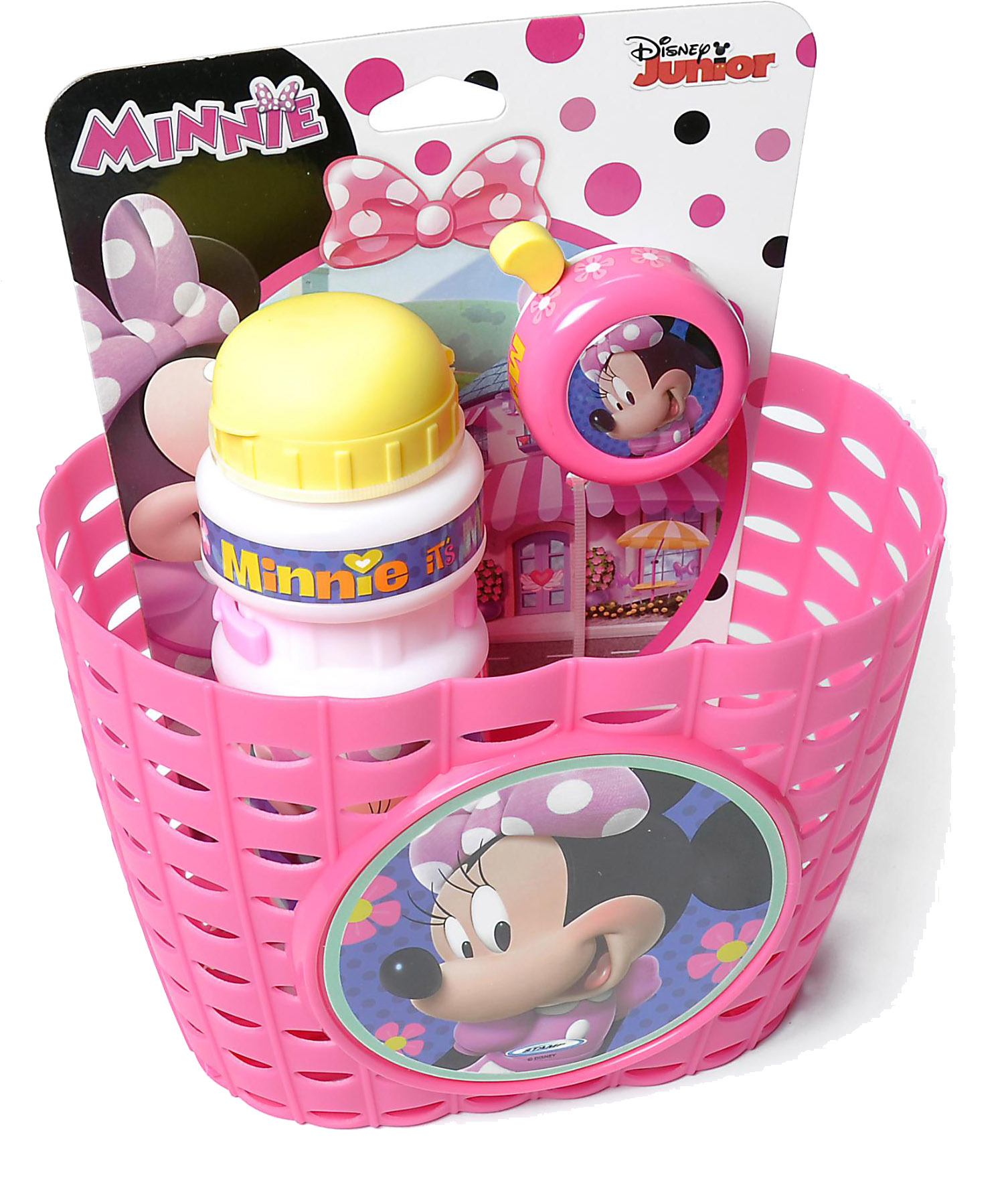 Disney Minnie Mouse Kombipakke Kurv, Flaske og Klokke - Lyserød